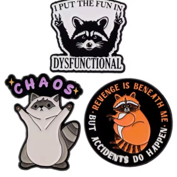 Raccoon Enamel Pin - Picture 4 of 5